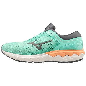 Tenis Para Correr Mizuno Wave Skyrise Mujer Verdes/Grises/Amarillos | Mexico-169072